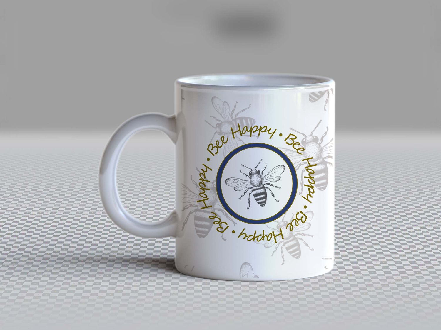 "Bee Happy" Mug