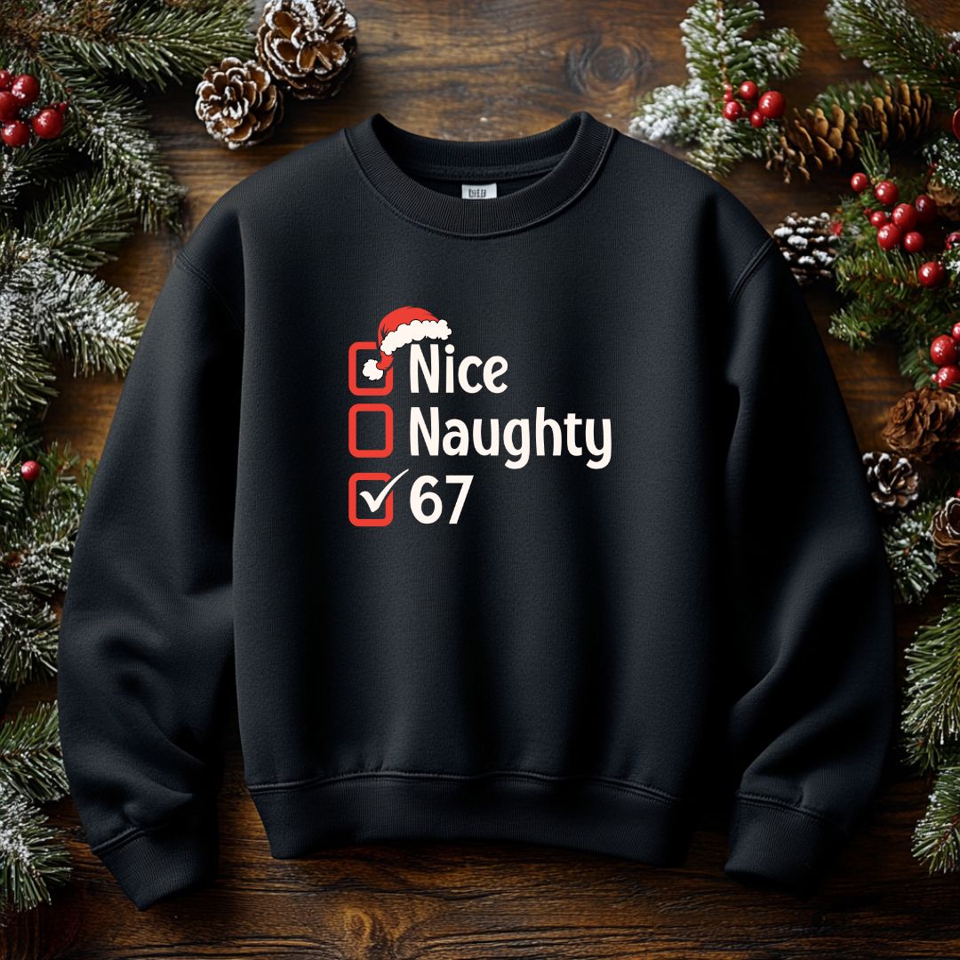 Christmas Naughty Nice 6 7 Kids Jumper