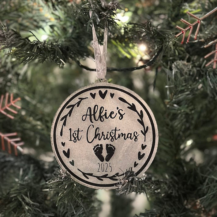 Baby's 1st Christmas Disc - Personalised with any Name