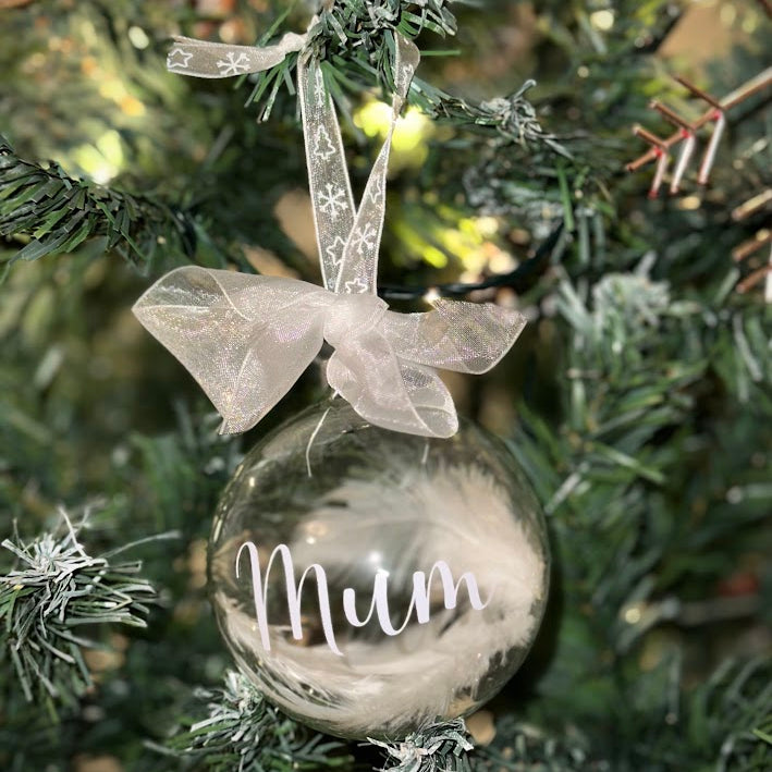 Glass Memorial Bauble - Personalised with any Name