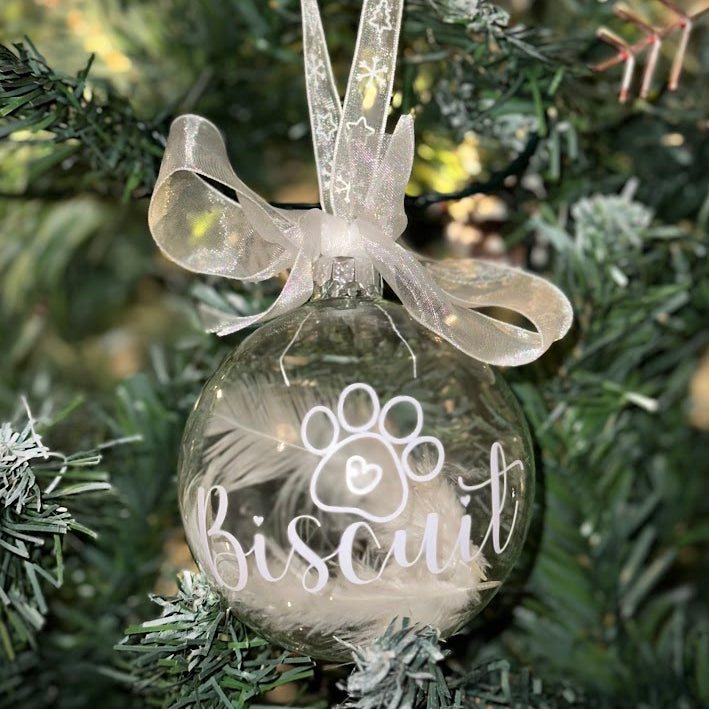 Pet Glass Memorial Bauble