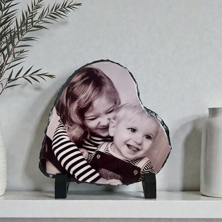 Personalised Heart-Shaped Photo Slate