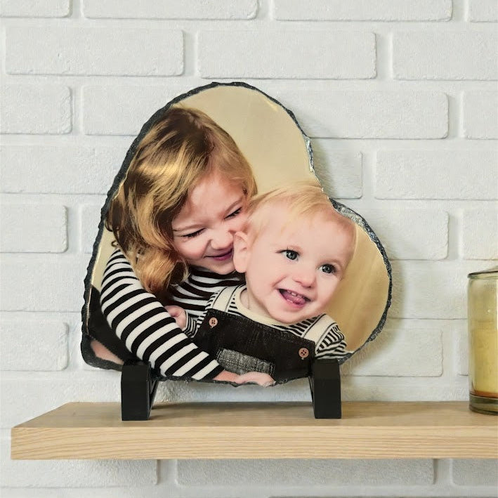 Personalised Heart-Shaped Photo Slate
