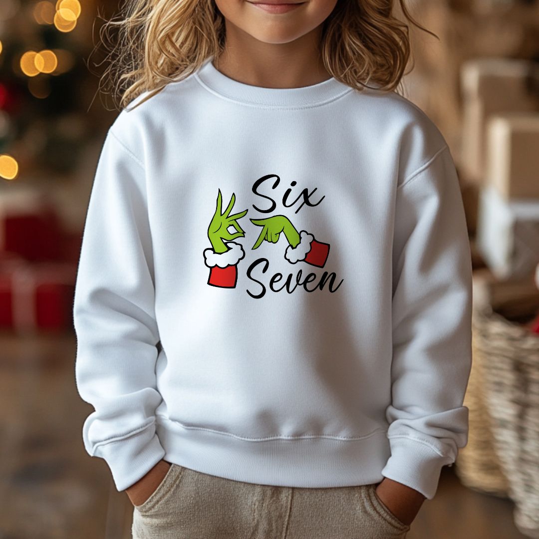 Six Seven Kids Christmas Jumper